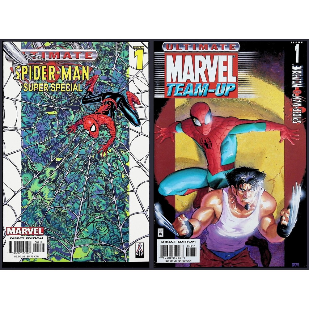 Ultimate Spider-Man 2X Comic Lot #1 1A Super Special Team-Up Wolverine Marvel